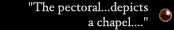 "The pectoral...depicts a chapel...."